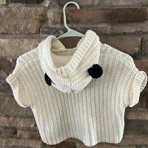 Zara knitwear Baby Girl 2-3years Cream Knit Sweater with ears